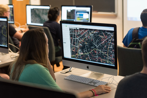 Picture of woman working with GIS